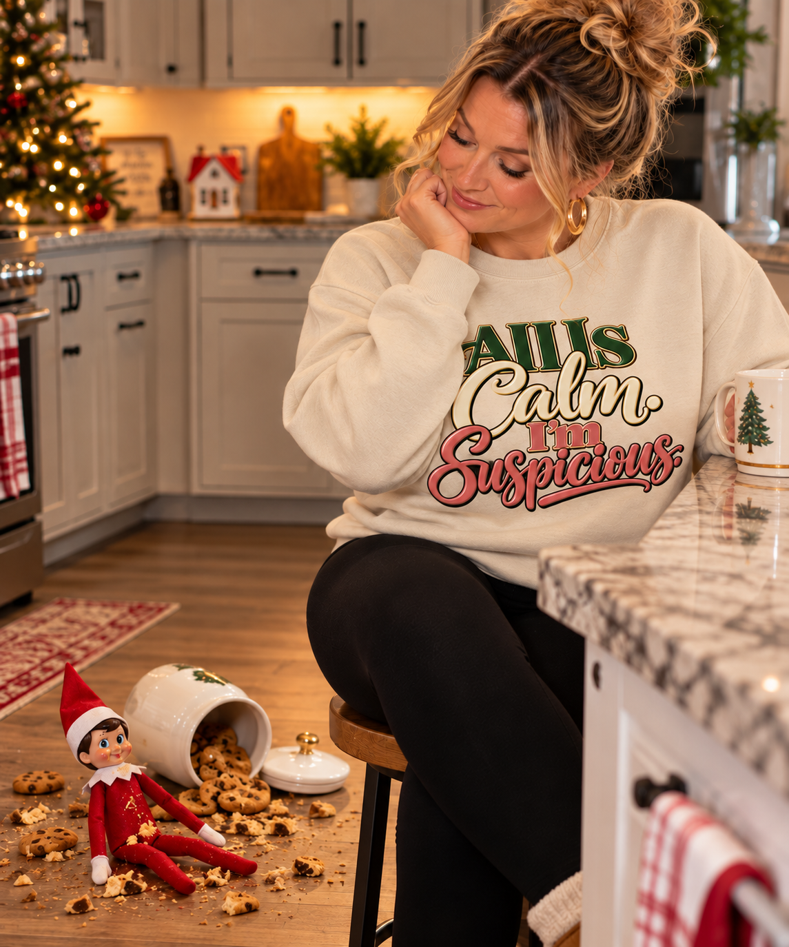 All Is Calm. I'm Suspicious. | Unisex Christmas Tee, Sweatshirt & Hoodie