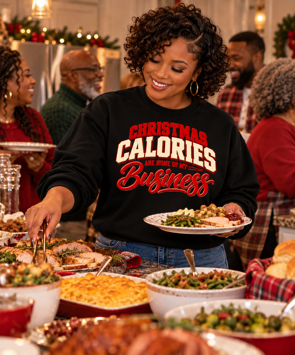 Christmas Calories Are None of My Business | Funny Christmas Shirt, Sweatshirt & Hoodie