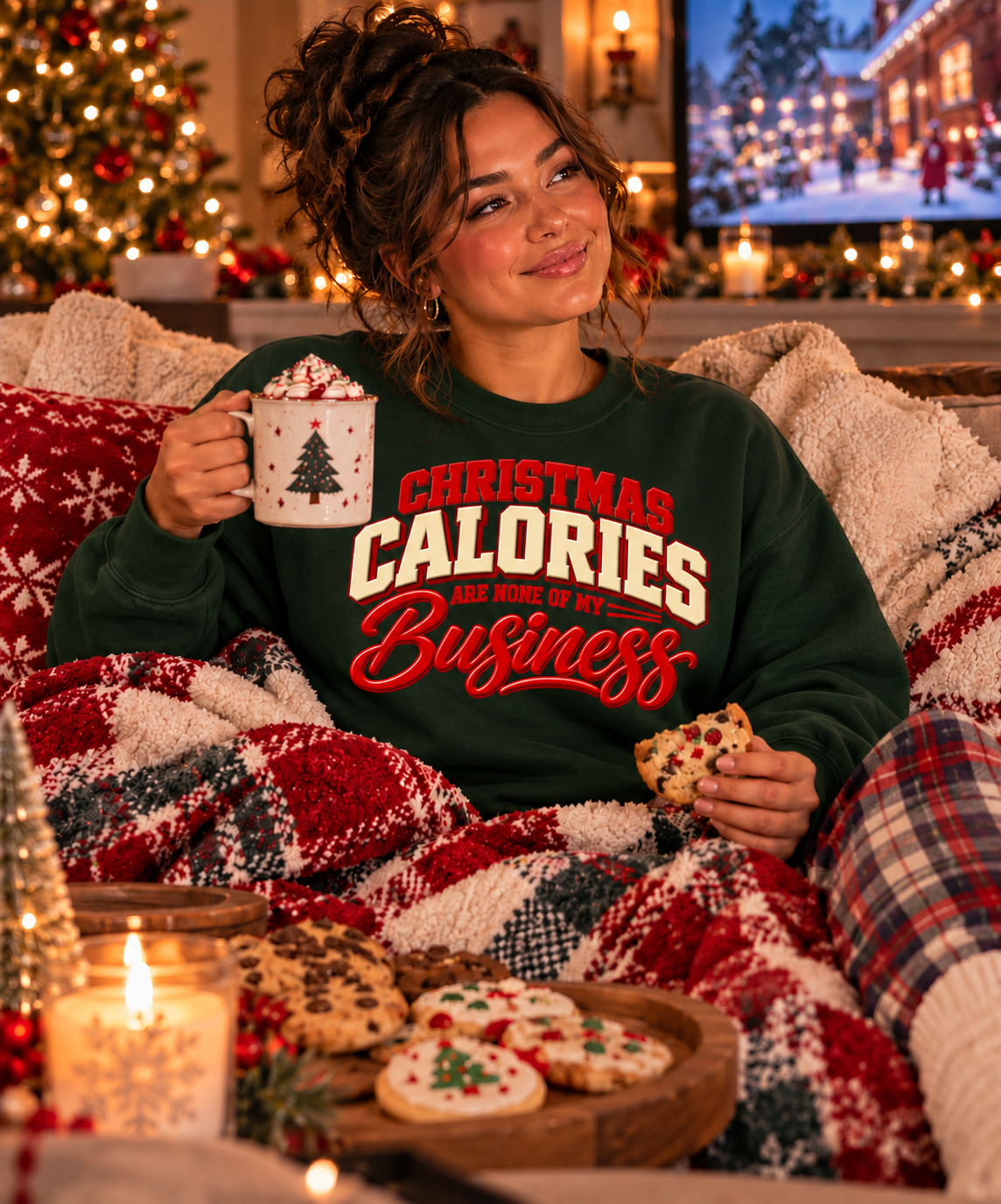 Christmas Calories Are None of My Business | Funny Christmas Shirt, Sweatshirt & Hoodie