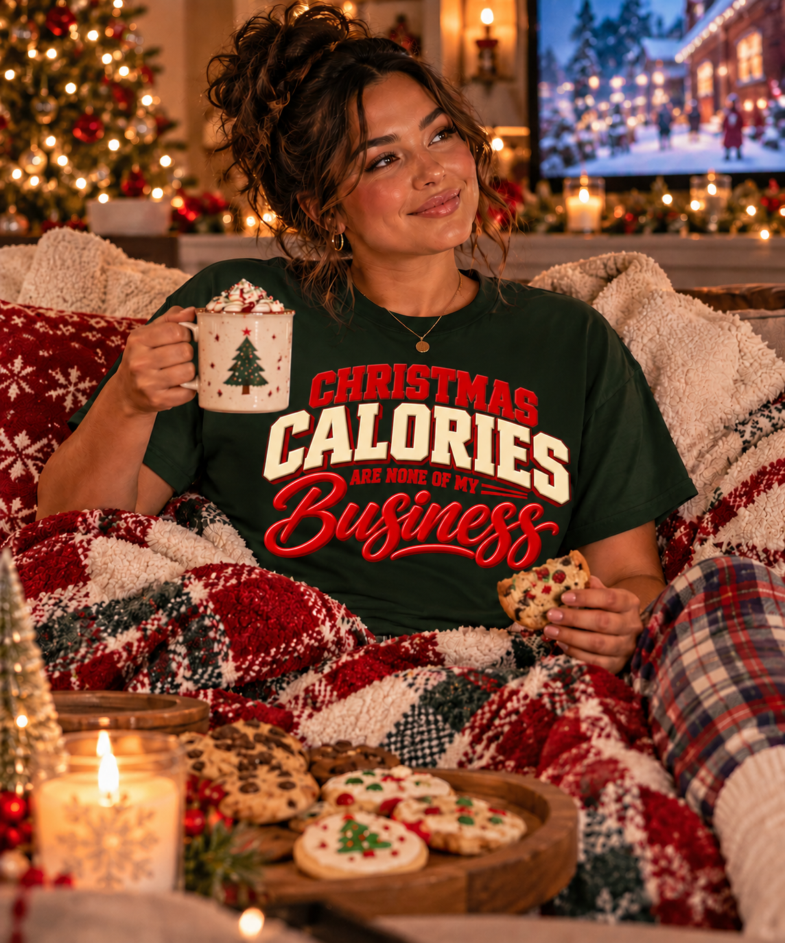 Christmas Calories Are None of My Business | Funny Christmas Shirt, Sweatshirt & Hoodie