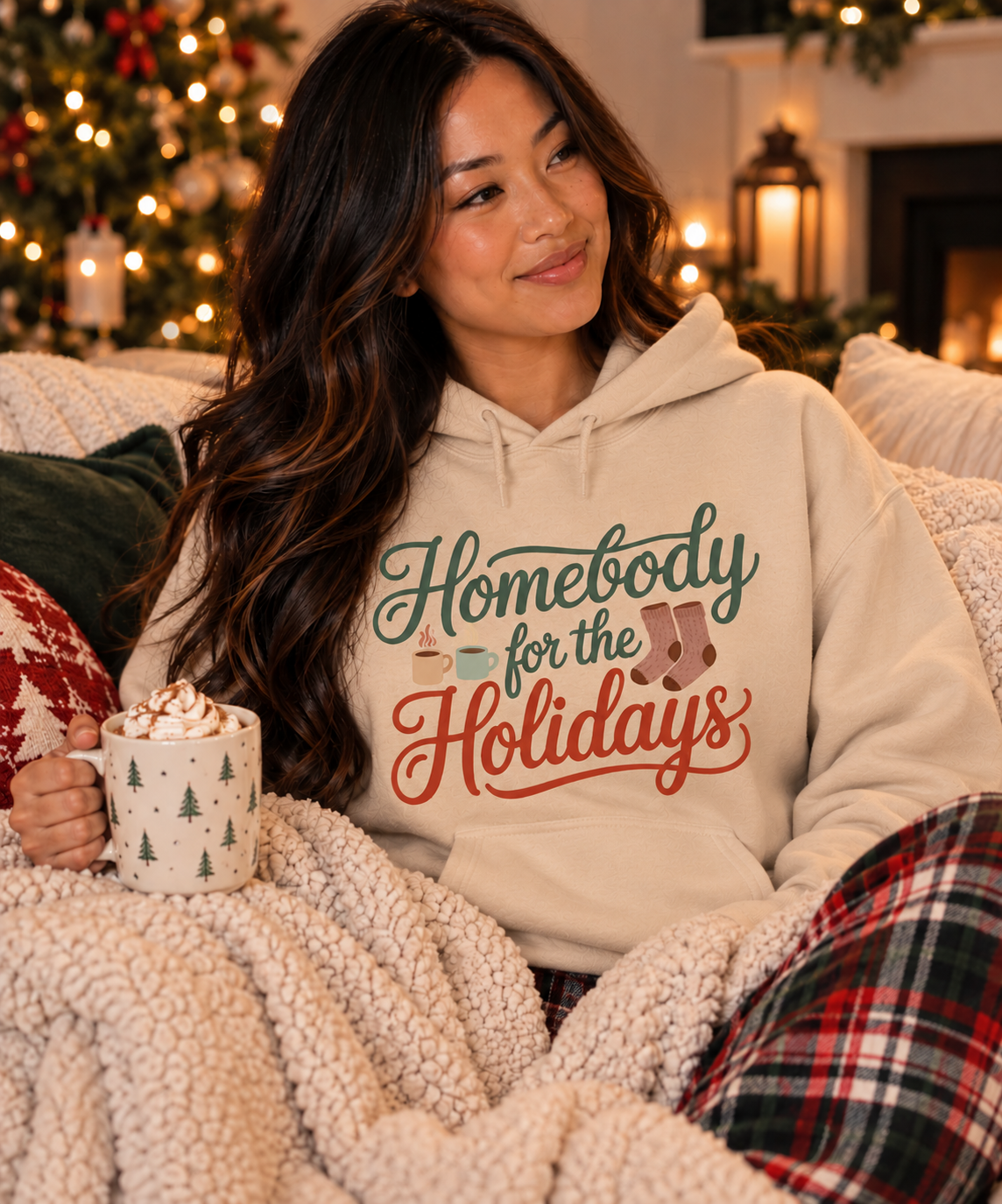 Homebody for the Holidays Christmas T-Shirt, Sweatshirt & Hoodie | Unisex Holiday Apparel