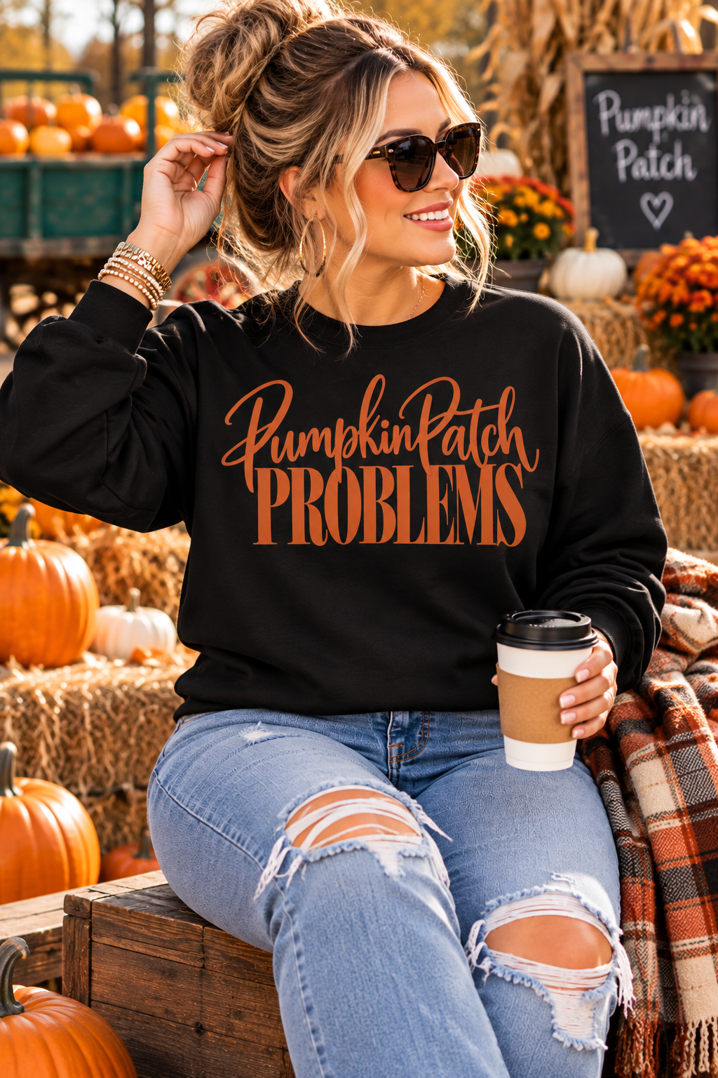 Pumpkin Patch Problems Fall Tee, Crewneck & Hoodie – Unisex Fit