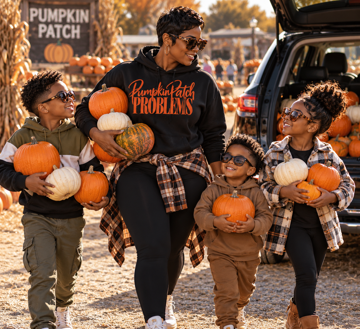 Pumpkin Patch Problems Fall Tee, Crewneck & Hoodie – Unisex Fit