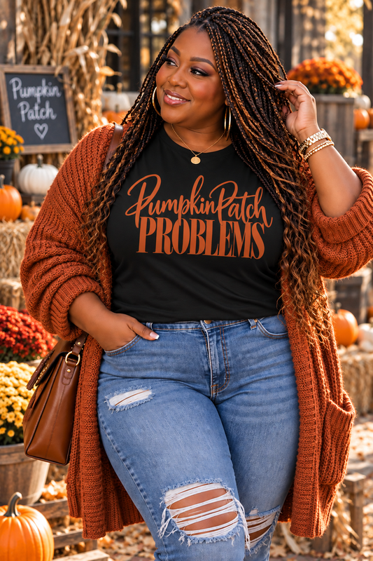 Pumpkin Patch Problems Fall Tee, Crewneck & Hoodie – Unisex Fit