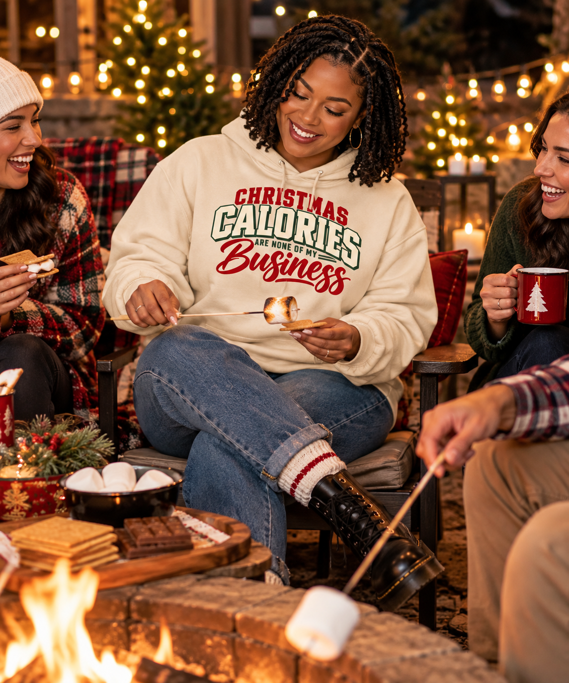 Christmas Calories Are None of My Business | Funny Christmas Shirt, Sweatshirt & Hoodie