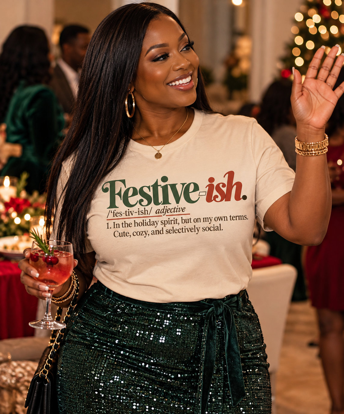 Festive-ish Christmas Graphic Tee, Sweatshirt & Hoodie | Unisex Holiday Apparel