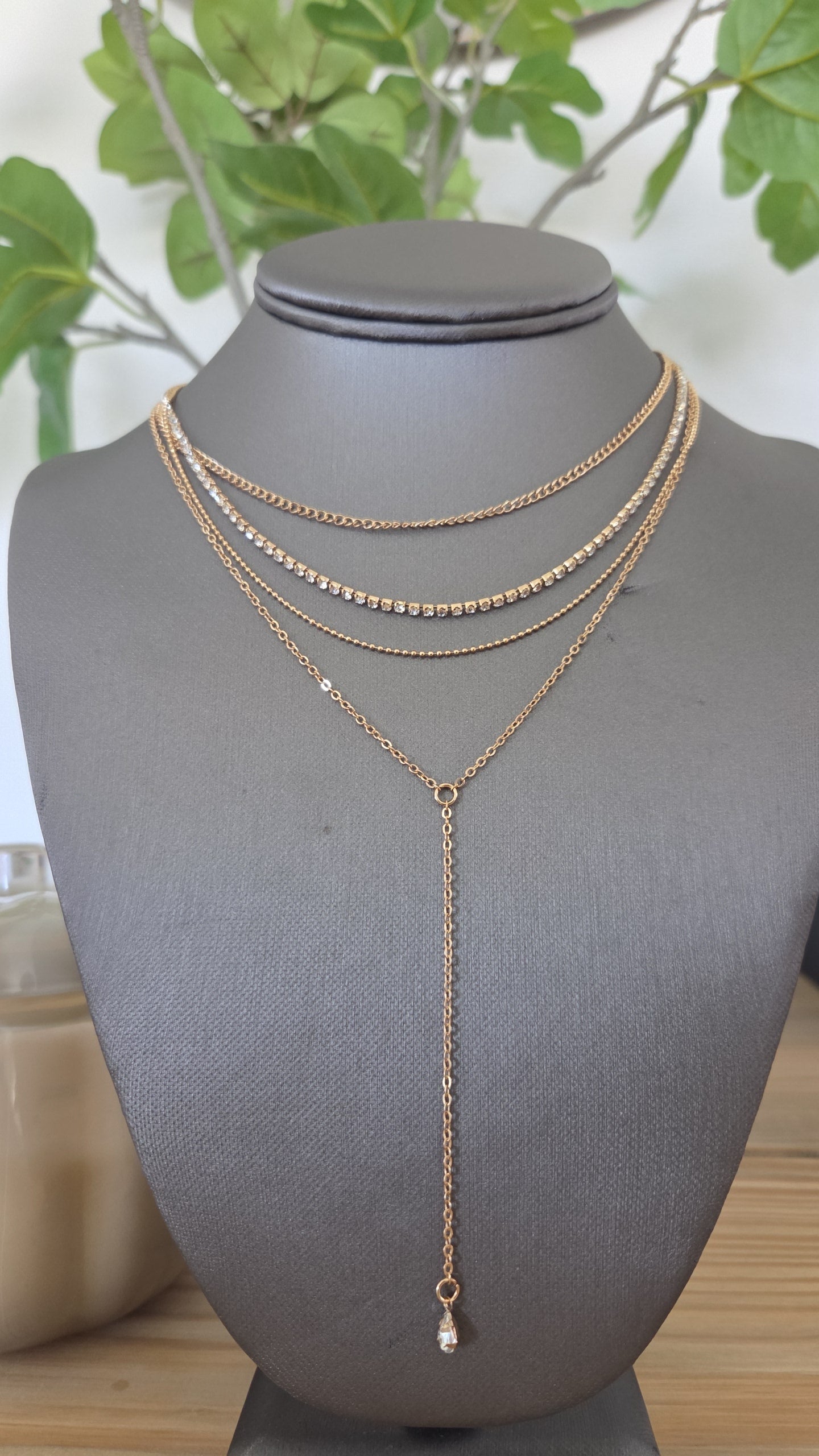Golden Glow Layered Chain Necklace