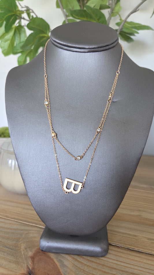 Signature Initial Layered Gold Necklace